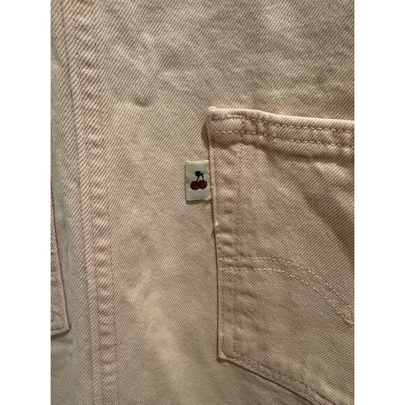 Levi's Light Pink Hendrix Sleeveless Denim Overall Midi Dress Size M - Picture 8 of 8